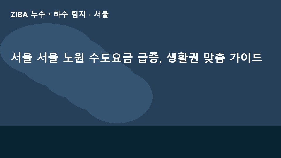 서울 서울 노원 수도요금 급증, 생활권 맞춤 가이드